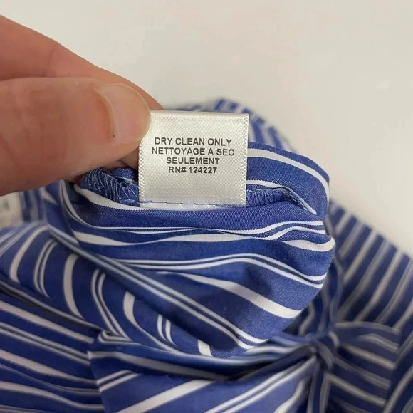 3 FOR $15 Misa Los Angeles Blue and White Striped Cropped Wide Leg Pants SZ XS - Picture 7 of 10